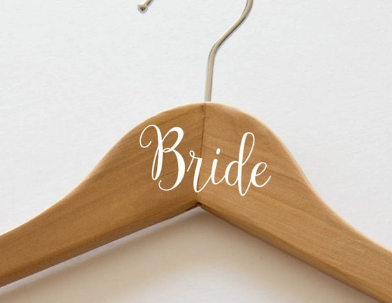 Wedding Hanger Name Decals Bridal Party Hanger Decals Etsy