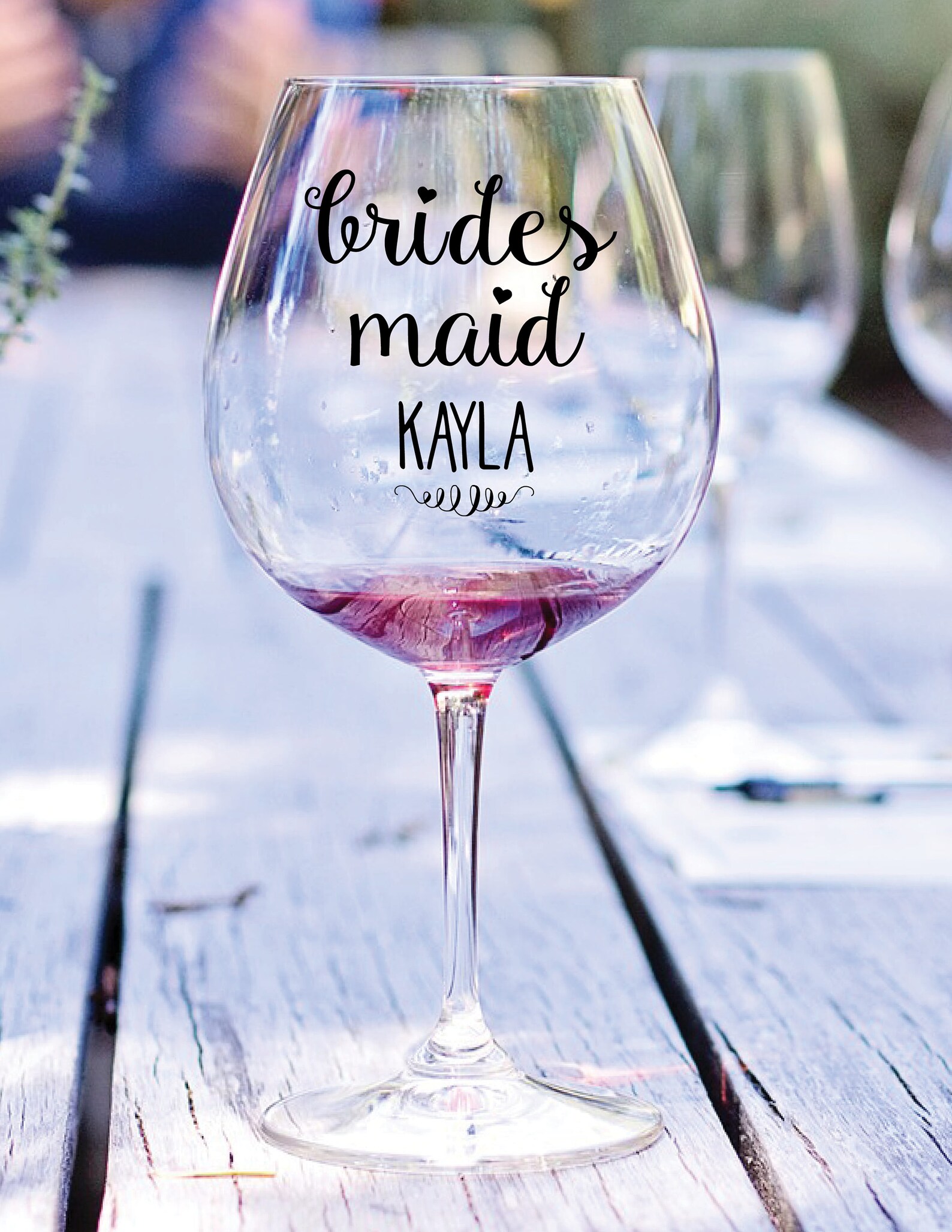 Bridesmaid Gift Decal Vinyl Decal Wedding Decal Wine Glass Etsy