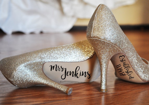 personalized bridal shoes