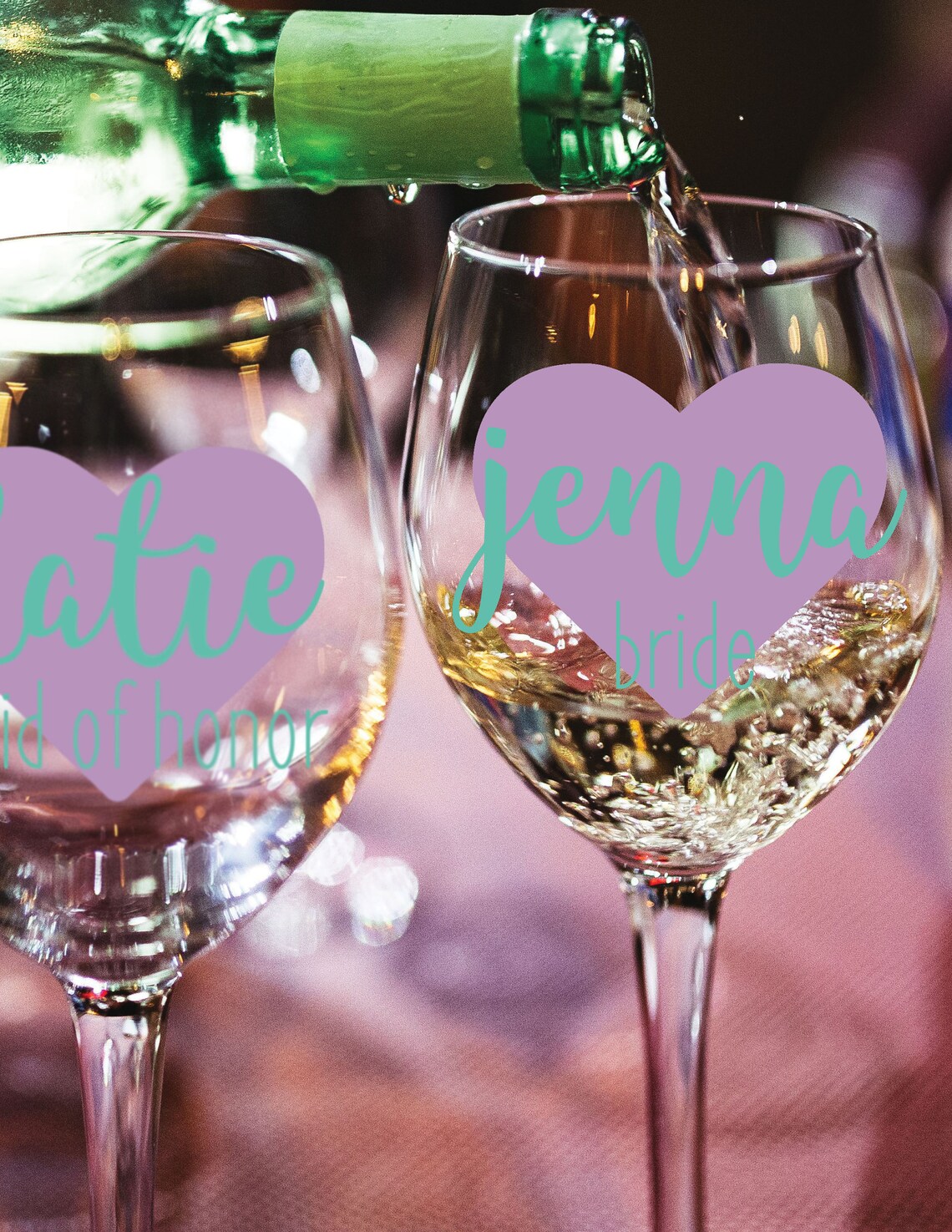Vinyl Decal Bridesmaid Decal Bridesmaid Wine Glass Decal Etsy