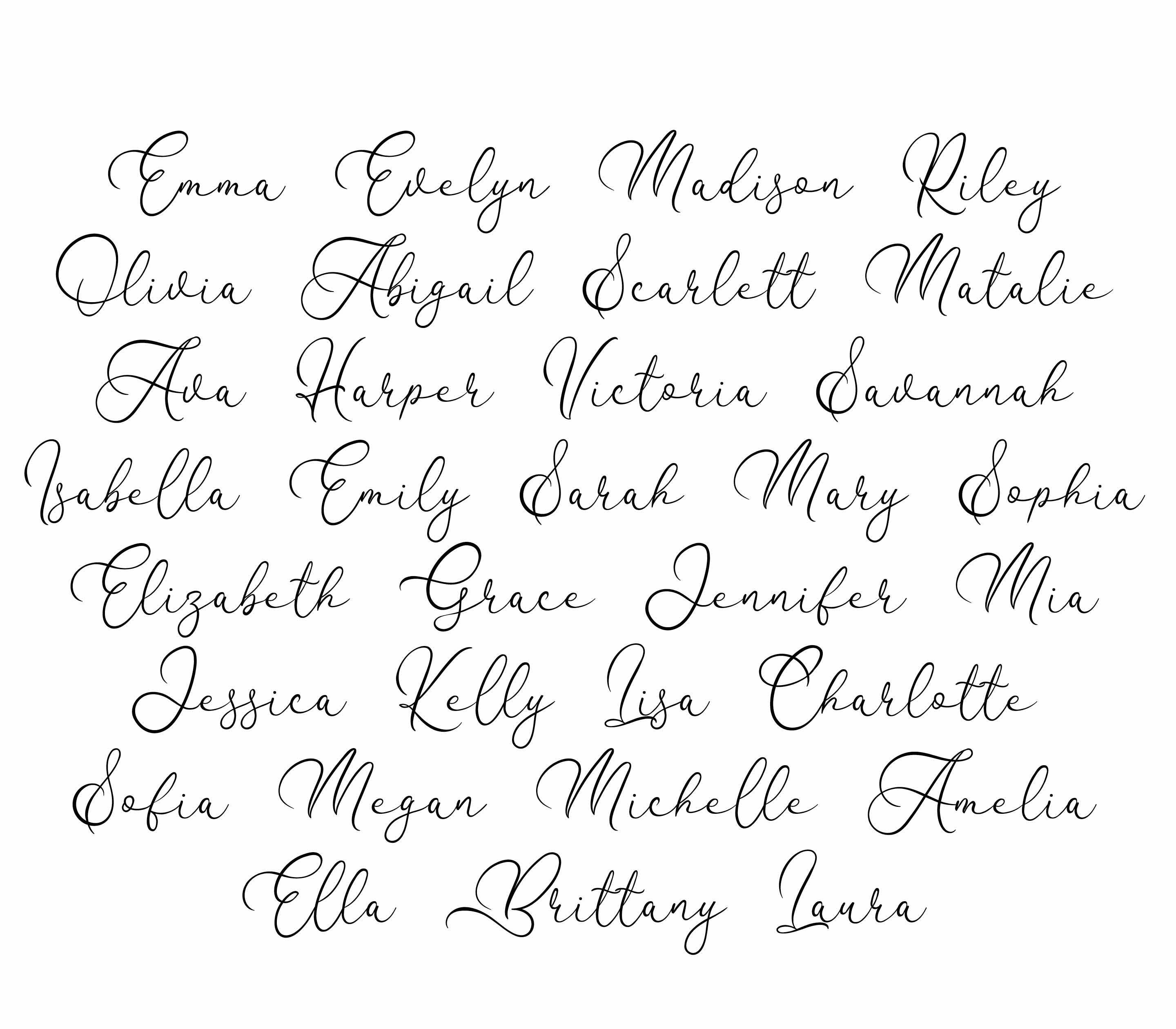 Personalized Name Decal Custom Name Decal Calligraphy Name | Etsy