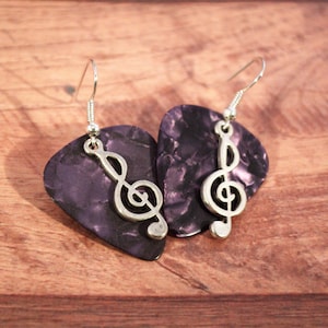 Guitar Pick Earrings, Guitar Jewelry, Guitar Earrings, Musical Earrings, Guitar Music, Guitar Music Earring, Music Jewelry, Music Earrings