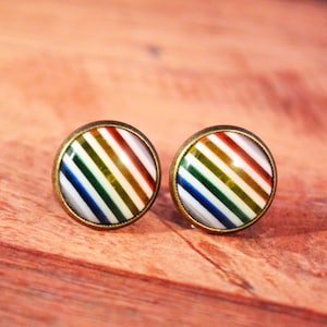 Rainbow Stud Earrings, Rainbow Jewelry, Rainbow Earrings, Rainbows Jewelry, Rainbow Earring, Rainbow Studs, Rainbow Stud, Rainbows Studs