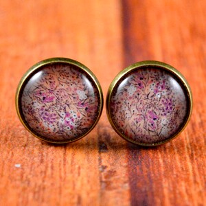 Floral Studs, Elegant Earrings, Botanical Jewelry, Botanical Studs, Red Flower Earring, Red Floral Posts, Red Floral Jewelry, Elegant Studs