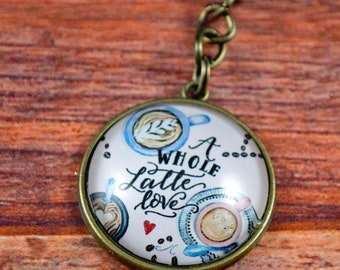 Coffee Key Chain, Coffee Key Ring, Coffee Bean Key Chain, Coffee Gift, Gift for Coffee Lovers, Coffee Accessories, Cute Coffee Key Ring