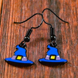 Witch Earrings, Witch Jewelry, Witch Hat Earrings, Witch Hat, Halloween Earrings, Wizard Earrings, Wizard Jewelry, Magic Earrings