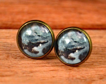 Astrology Earrings, Constellation Earrings, Astrology Jewelry, Solar System Jewelry, Star Studs, Star Jewelry, Space Jewelry