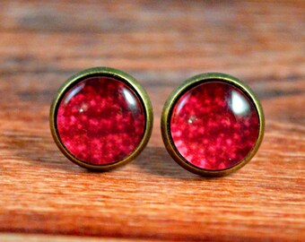Maroon Earrings, Simple Studs, Small Studs, Simple Earrings, Maroon Earrings, Red Studs, Red Earrings, Dainty Studs, Dainty Earrings