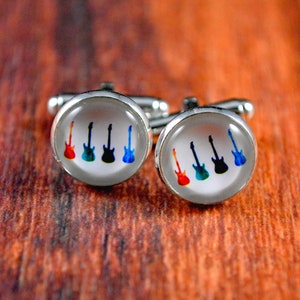 Guitar Cuff Links, Guitar Cufflinks,Music Cuff Links, Musical Cuff Links, Music Note Cuff Links, Music Suit, Men&#39;s Cuff Links, Cuff Links