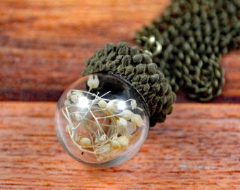 Acorn Necklace, Acorn Jewelry, Cute Acorn Gift, Nature Necklace, Nature Gift, Seed Necklace, Seed Jewelry, Woodland Necklace