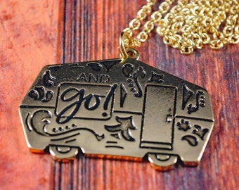 Camper Necklace, Camper Jewelry, RV Jewelry, RV Necklace, Camping Necklace, Best Friend Gift, Cute Camper Gift, Camping Gift, Travel Gift