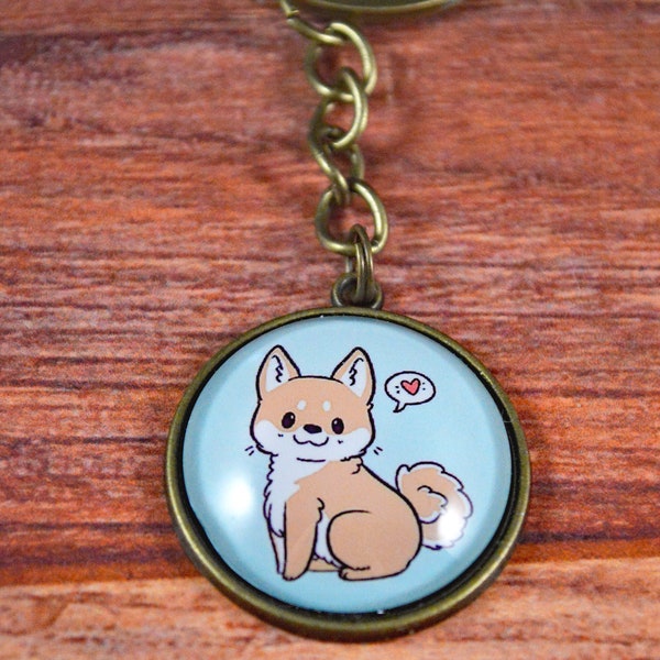 Dog Key Chain, Dog Lover Gift, Shiba Gift, Cute Dog Key Chain, Cute Dog Gift, Dog Key Ring, Gift for Dog Owner, Shiba Key Chain