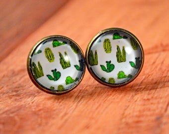 Serape Earrings, Serape Jewelry, Serape Cactus Studs, Serape Cactus, Fun Earrings, Fun Studs, Fun Jewelry, Cactus Earrings, Cactus Jewelry