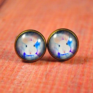 Bunny Studs, Bunny Earrings, Bunny Jewelry, Rabbit Studs, Rabbit Earrings, Rabbit Jewelry, Easter Earrings, Easter Studs, Gift for Easter