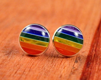 Rainbow Stud Earrings, Rainbow Jewelry, Rainbow Earrings, Rainbows Jewelry, Rainbow Earring, Rainbow Studs, Rainbow Stud, Rainbows Studs