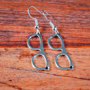 Nerdy Earrings, Glasses Earrings, Nerdy Jewelry, Nerdy Glasses, Nerdy Gift, Cute Nerd Gift, Cute Glasses Girl, Large Glasses