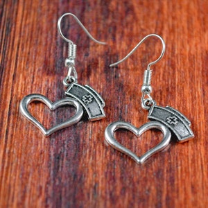 Nurse Earrings, Nurse Jewelry, Nurse Gift, Cute Nurse Gift, Nurse Grad Gift, RN Nurse Gift, RN Earrings, Nurse Outfit, Nurse Uniform
