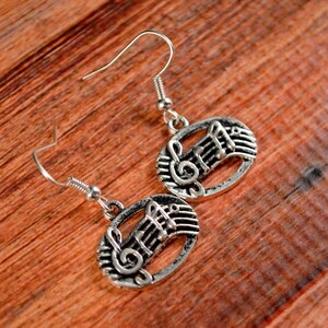 Music Earrings, Music Jewelry, Sheet Music Earrings, Sheet Music Jewelry, Treble Clef Earrings, Treble Clef Jewelry, Musician Earrings