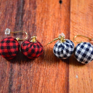 Plaid Dangles, Buffalo Plaid Dangles, Plaid Earrings, Flannel Dangles, Flannel Earrings, Flannel Jewelry, Plaid Jewelry, Christmas Plaid