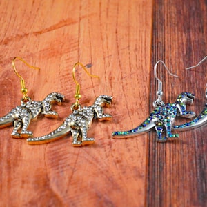 Dinosaur Earrings, Dino Earrings, Dinosaur Jewelry, Dino Jewelry, T-Rex Gift, Dinosaur Gift, Cute Dino Jewelry, Cute Dino Earrings