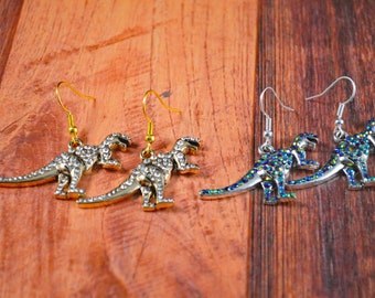 Dinosaur Earrings, Dino Earrings, Dinosaur Jewelry, Dino Jewelry, T-Rex Gift, Dinosaur Gift, Cute Dino Jewelry, Cute Dino Earrings
