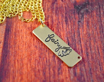 Fairy Necklace, Fairy Jewelry, Fairy Pendant, Fantasy Necklace, Fantasy Cameo, Fantasy Jewelry, Gold Fairy, Fairy Gift, Gold Fairy Gift