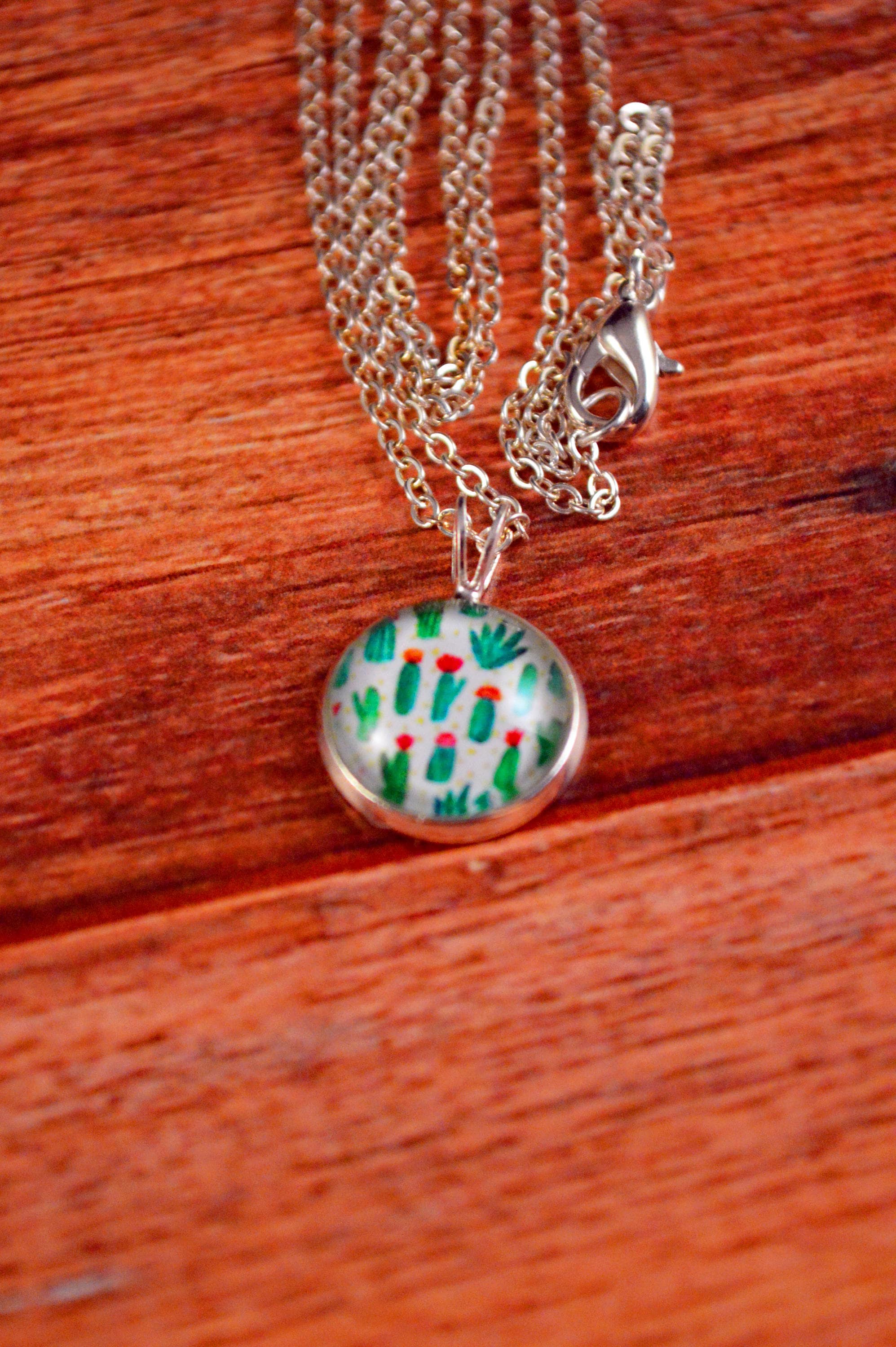 Cactus Jewelry Cactus Necklace Succulent Jewelry Succulent Etsy