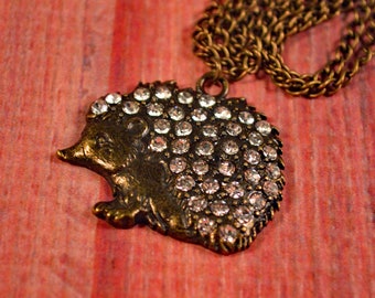 Hedgehog Jewelry, Hedgehog Necklace, Hedgehog Lover Gift, Gifts for Her, Wildlife Necklace, Wildlife Jewelry, Forest Necklace