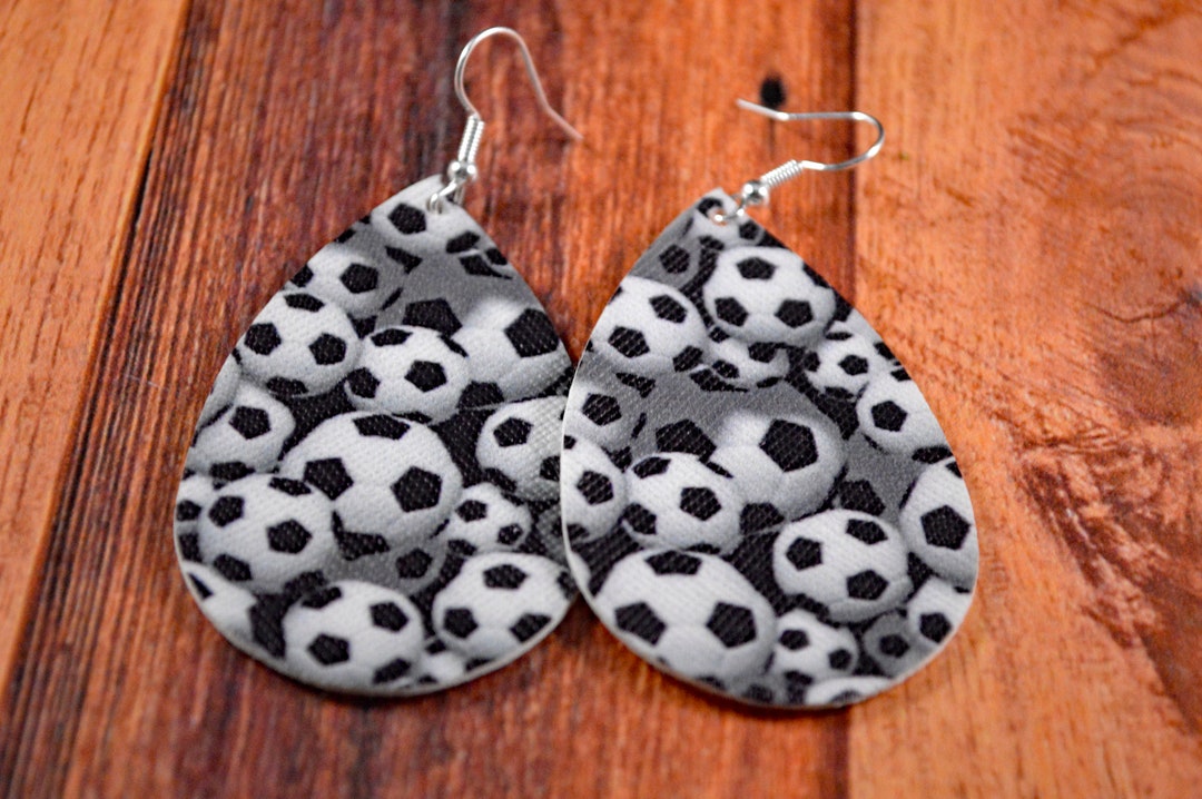 Soccer Earrings Soccer Jewelry Soccer Gift Cute Soccer Etsy.de
