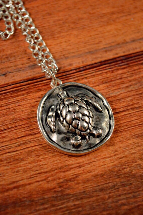 Turtle on sale shell necklace