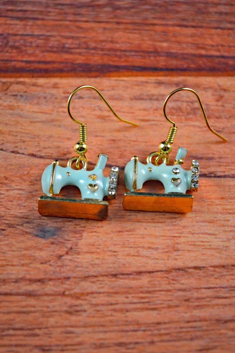 Sewing Machine Earrings Sewing Earrings Sewing Jewelry Gift | Etsy