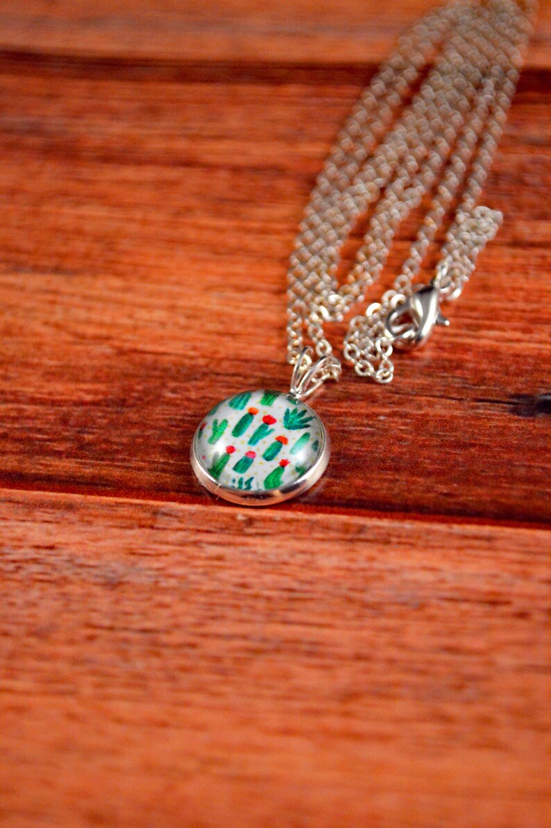 Cactus Jewelry Cactus Necklace Succulent Jewelry Succulent Etsy