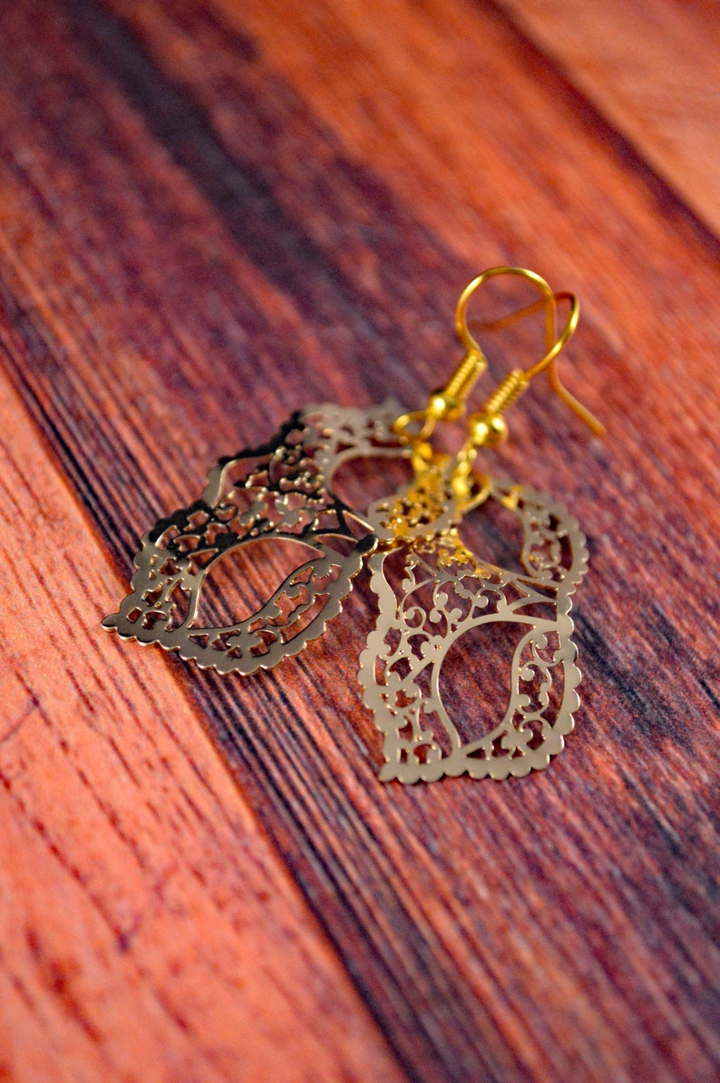 Masquerade Mask Mask Earrings Masquerade Gift Mask Jewelry Etsy