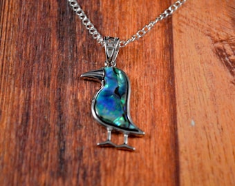 Bird Necklace, Bird Jewelry, Bird Watcher Gift, Bird Gift, Cute Bird Gift, Black Bird Necklace, Blue Bird Necklace, Classy Bird Gift