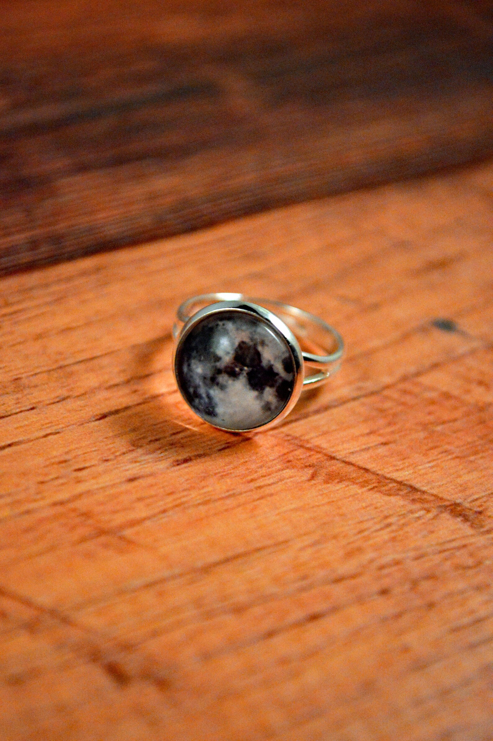Moon Ring Full Moon Ring Space Ring Full Moon Jewelry Etsy