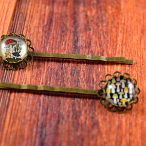 Food Hair Pins, Food Bobby Pins, Mushroom Hair Pins, Mushroom Hair Pins, Fungus Bobby Pins, Mushroom Pin Set, Mushroom Pin Set