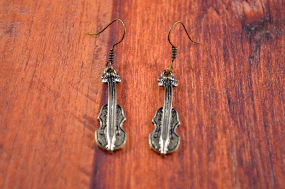 Music Earrings, Music Jewelry, Musician Earrings, Cello Earrings, Cello