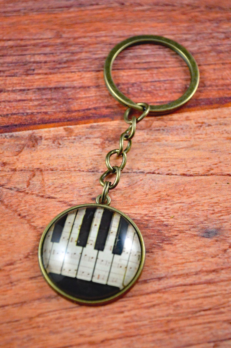 Piano Key Chain Music Key Chain Music Key Ring Music Gift Etsy