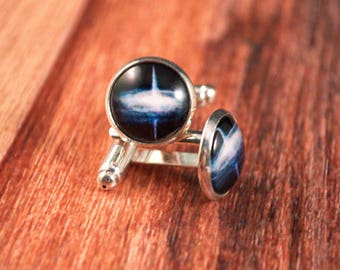 Space Cufflinks, Science Cufflinks, Cufflink Gift, Cuff Link Gift, Groomsmen Gift, Groom Cufflinks, Men's Jewelry, Men's Cufflinks