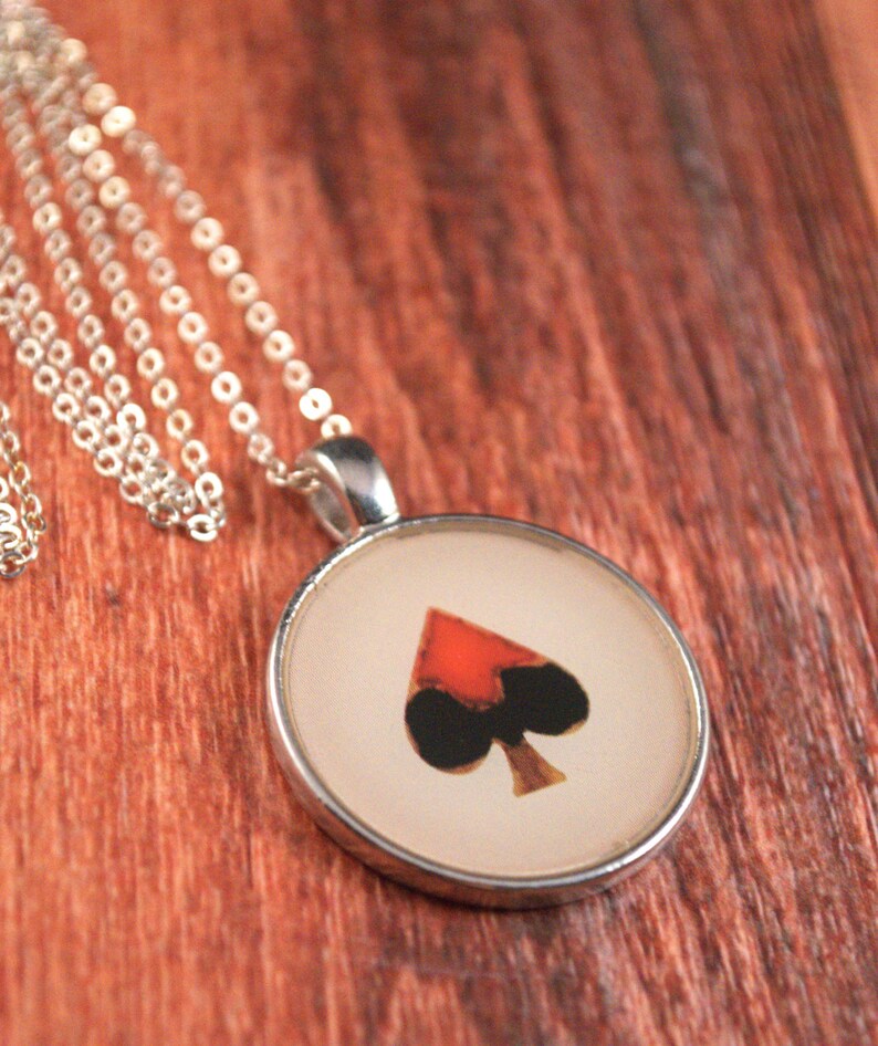 Spade Necklace Spade Jewelry Card Jewelry Card Necklace Etsy