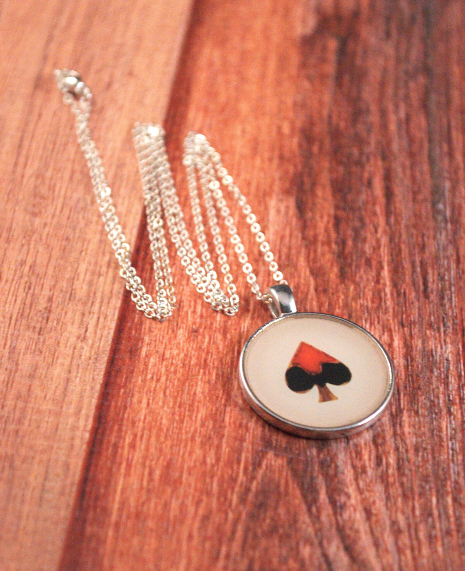 Spade Necklace Spade Jewelry Card Jewelry Card Necklace Etsy