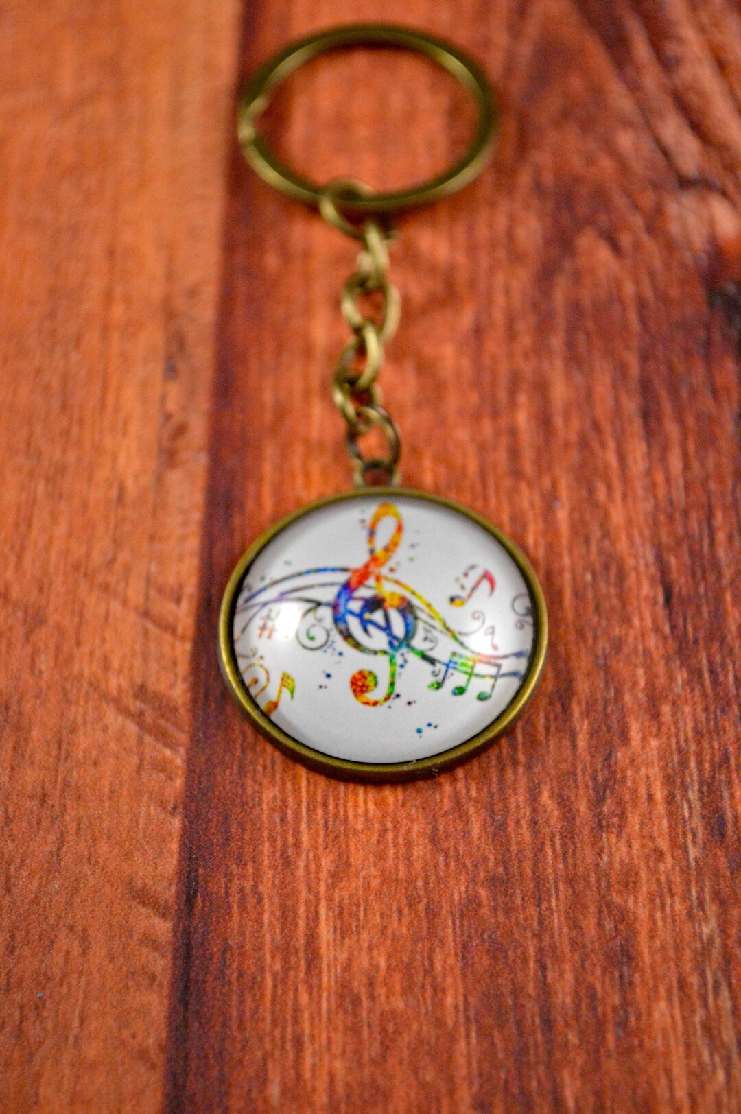 Treble Key Chain Music Key Chain Music Key Ring Music Gift Etsy