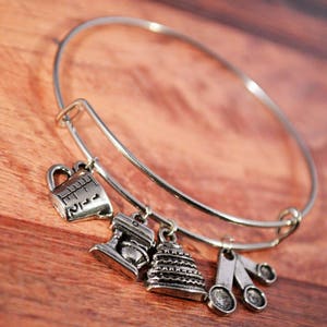 Cooking Charm Bracelet Bangle, Cooking Jewelry, Cooking Bracelet, Chef Jewelry, Baking Jewelry, Baking Bracelet, Chef Bracelet, Chef Bangle image 4