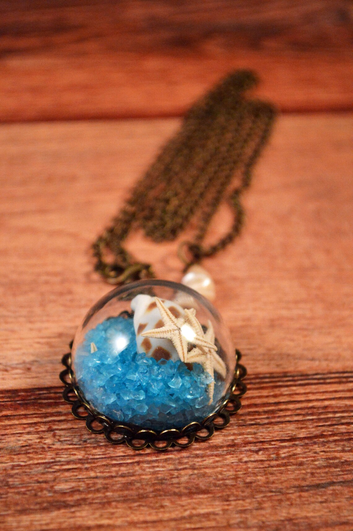 Gem Seashell Waterproof Necklace Set main image 1