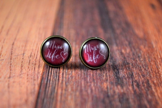 Mom Studs, Mom Posts, Mom Gift, Mother's Day Gift, Mama Studs, Mama Jewelry, Mom Life Studs, Mom Life Gift, Mom Life Posts, Cute Mom Gift