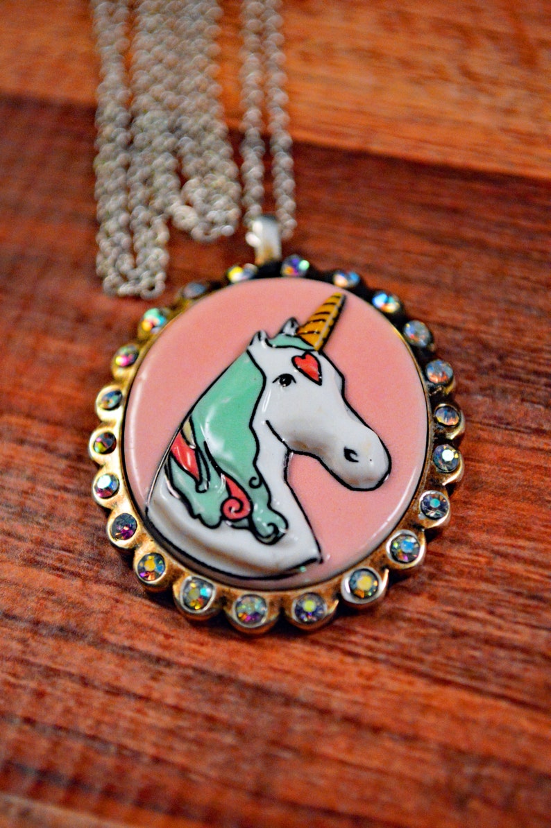 Unicorn Necklace, Unicorn Cameo, Unicorn Jewelry, Unicorn Pendant, Fantasy Necklace, Fantasy Cameo, Fantasy Jewelry, Black Unicorn image 6