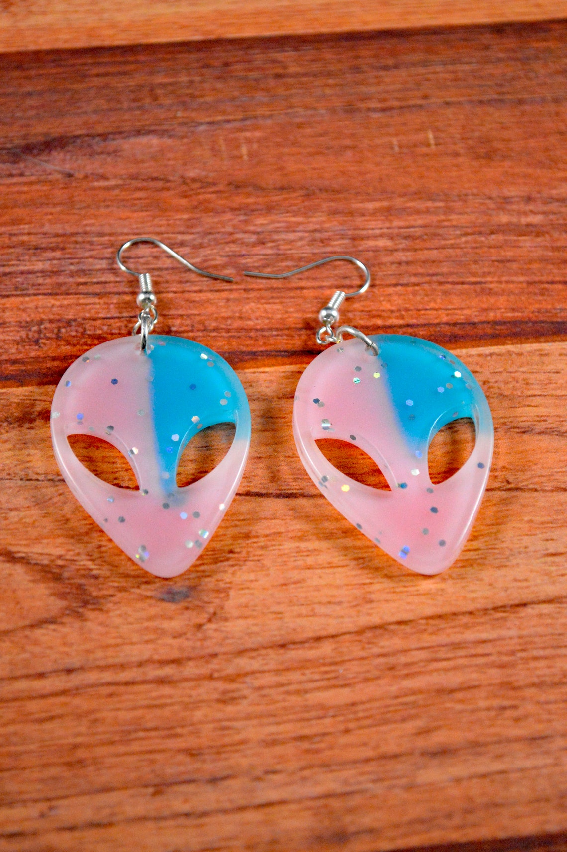 Alien Earrings Alien Jewelry Blue Alien Gift Pink Alien Etsy