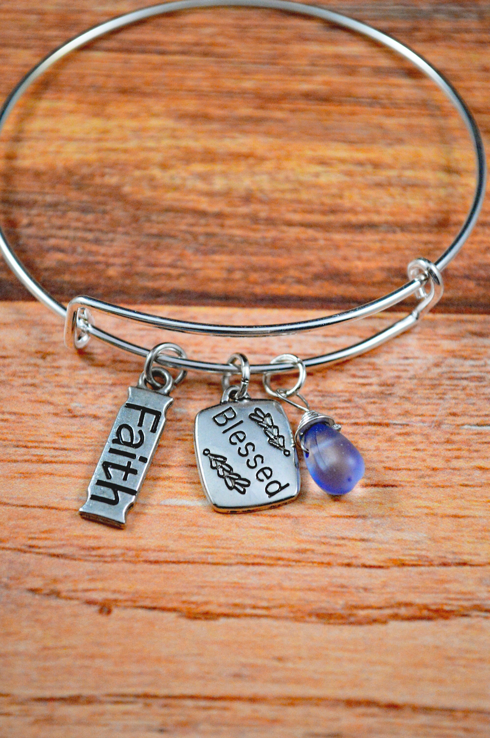 Faith Bangle Blessed Bracelet Mother's Day Gift Mom Etsy UK