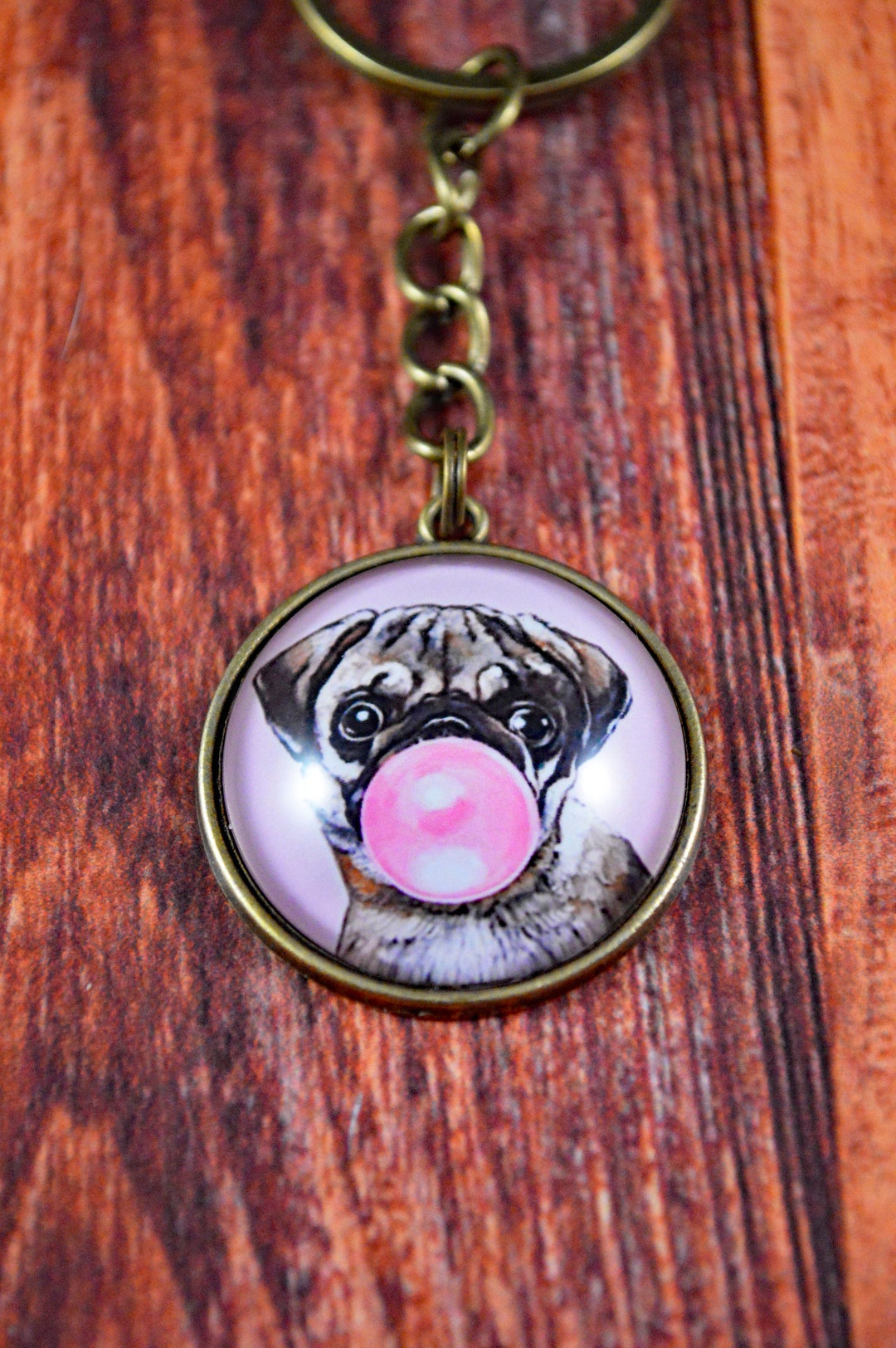 Dog Key Chain Dog Lover Gift Pug Gift Cute Dog Key Chain Etsy