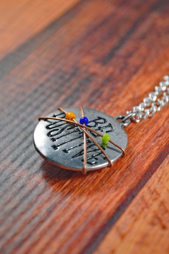 Proton Necklace Atom Necklace, Chemistry Necklace, Physics
